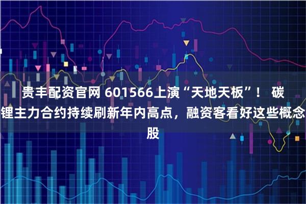 贵丰配资官网 601566上演“天地天板”! 碳酸锂主力合约持续刷新年内高点,融资客看好这些概念股