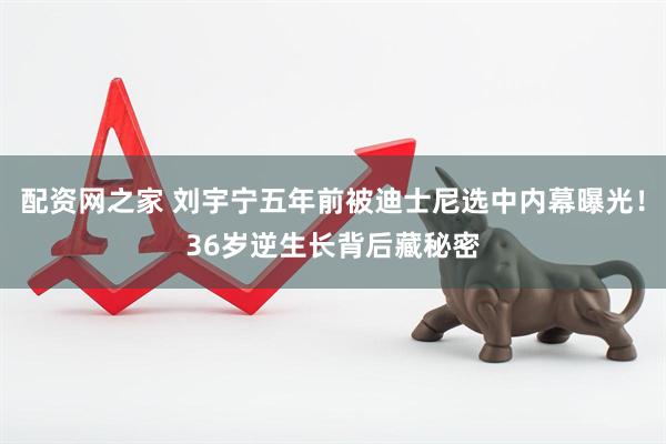 配资网之家 刘宇宁五年前被迪士尼选中内幕曝光！36岁逆生长背后藏秘密